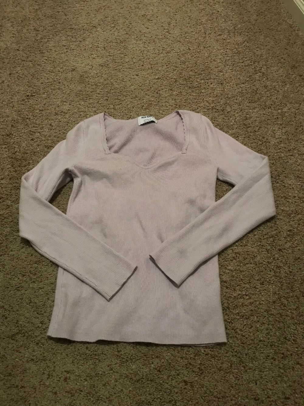 Lilac ribbed sweater
